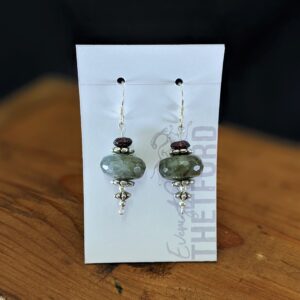 Leaping Hare Shop Labradorite Garnet Earrings