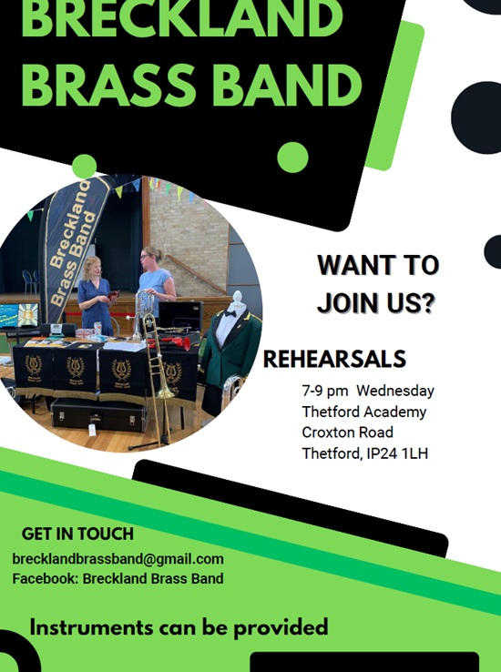 breckland brass band weekly rehearsal
