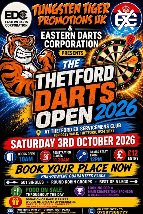 thetford darts open